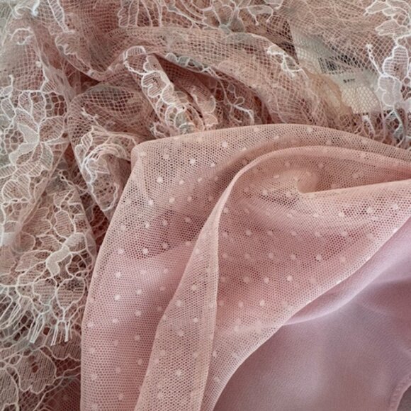 LoveShackFancy Galilea Chantilly Lace Mini Dress  $495.00 2 - Picture 7 of 11